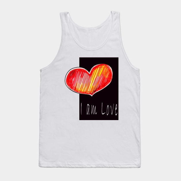 I am Love 2 Tank Top by Marisa-ArtShop